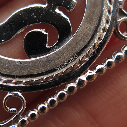 MARC MERCY 925 Sterling Silver Vintage Happy 25 Anniversary Charm Pendant