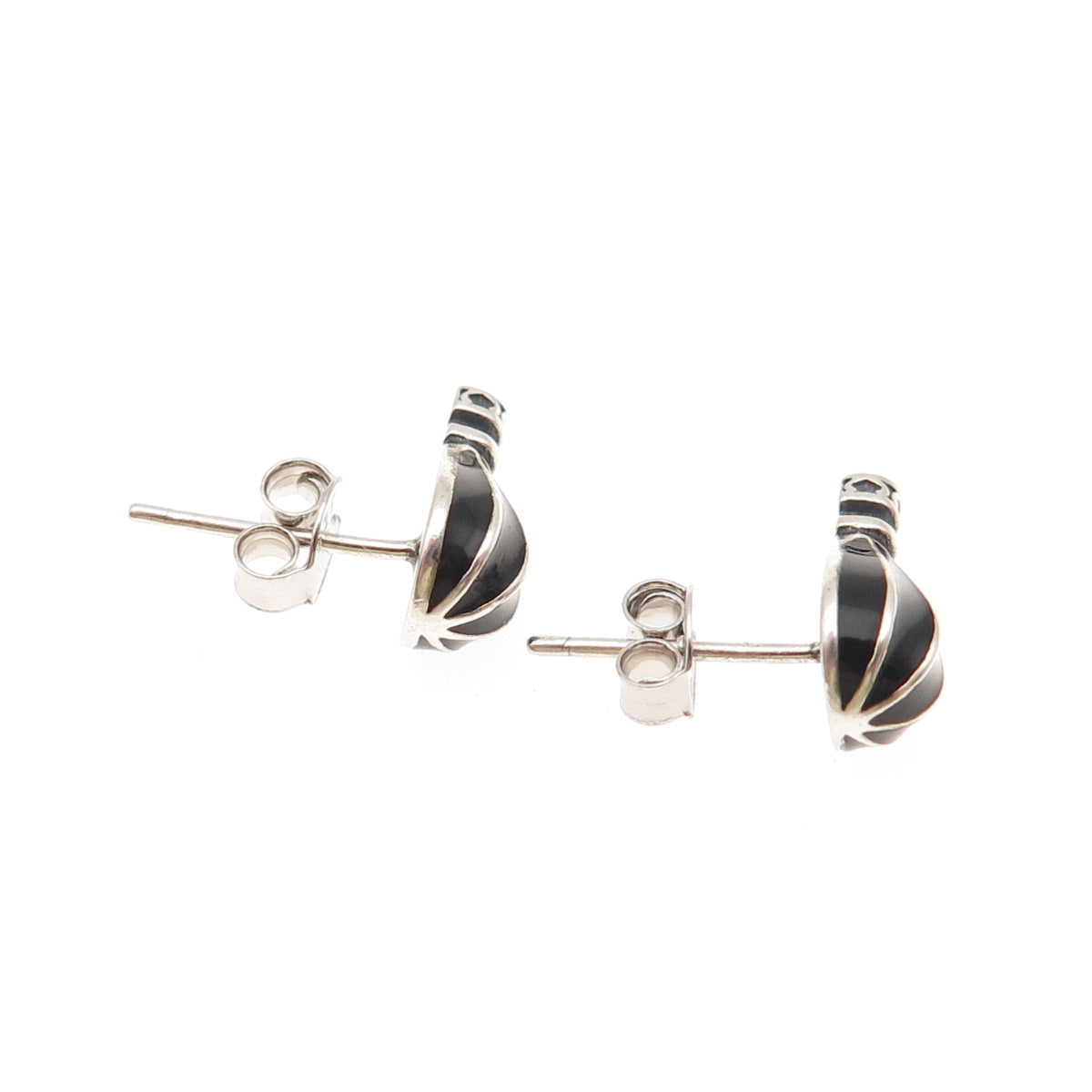 925 Sterling Silver Vintage Enamel Hot Air Balloon Stud Earrings
