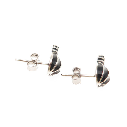 925 Sterling Silver Vintage Enamel Hot Air Balloon Stud Earrings