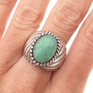 Carolyn Pollack Old Pawn 925 Sterling Silver Vintage Turquoise Ring Size 8.25