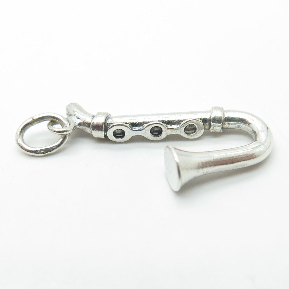 925 Sterling Silver Vintage Saxophone Musical Instrument Charm Pendant