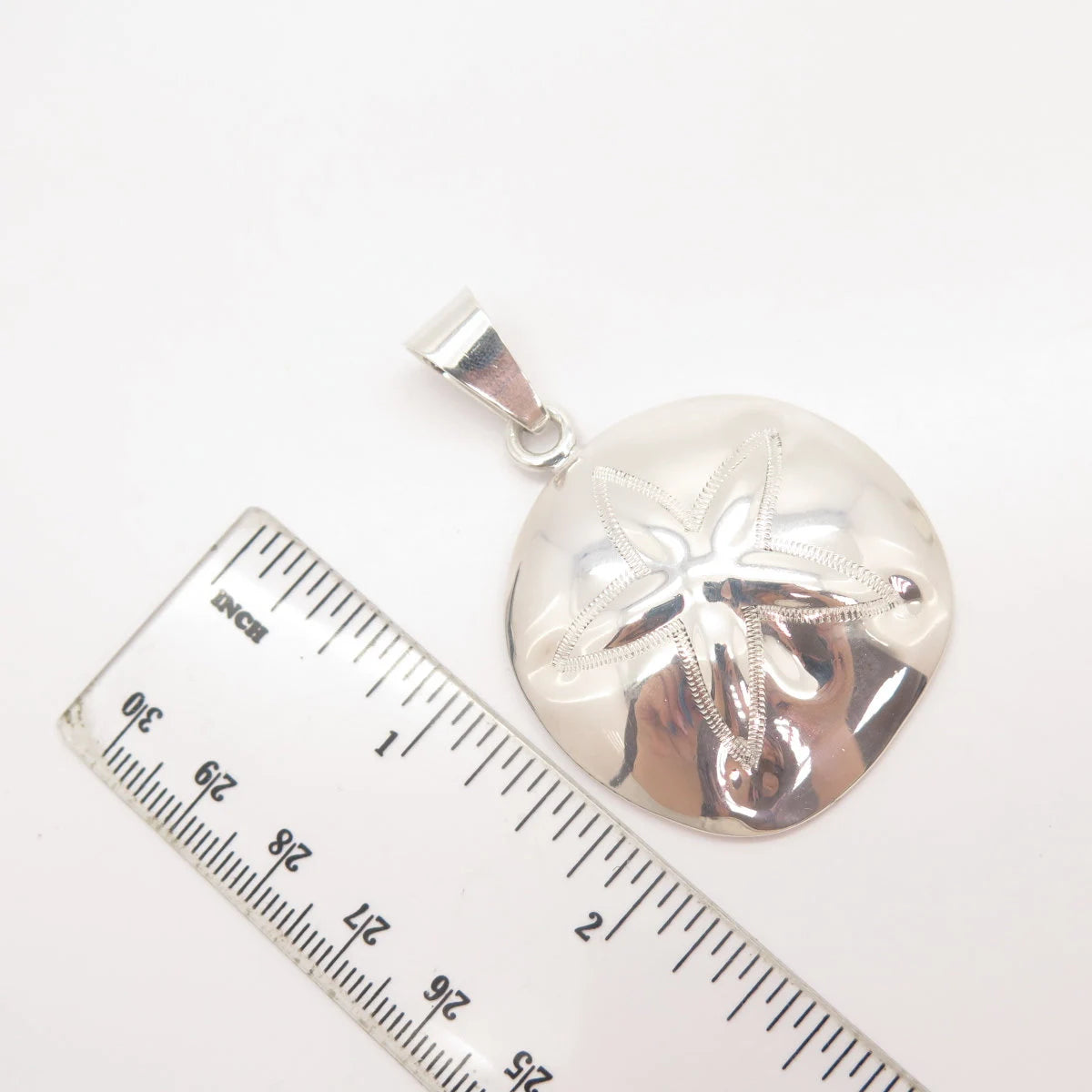 925 Sterling Silver Vintage Mexico Sand Dollar Pendant