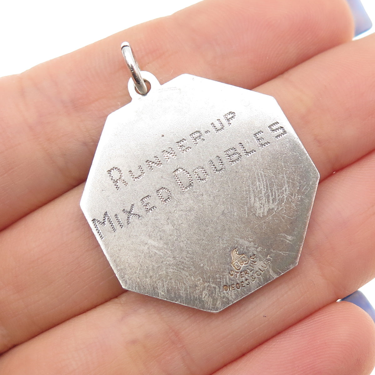 Dieges & Clust 925 Sterling Antique 1937 Michigan Mixed Intercollegiate Pendant