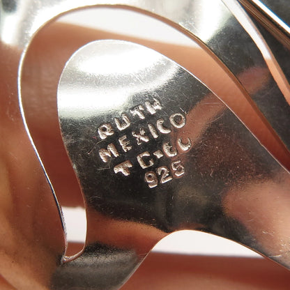 925 Sterling Silver Vintage Mexico Modernist Pin Brooch