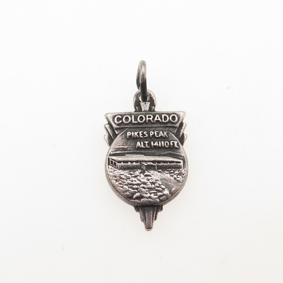 BATES & KLINKE Sterling Silver Antique Art Deco Colorado Pikes Peak Mini Pendant