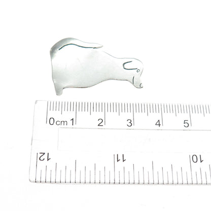 L+M ARIS 925 Sterling Silver Vintage Modernist Dog Slide Pendant