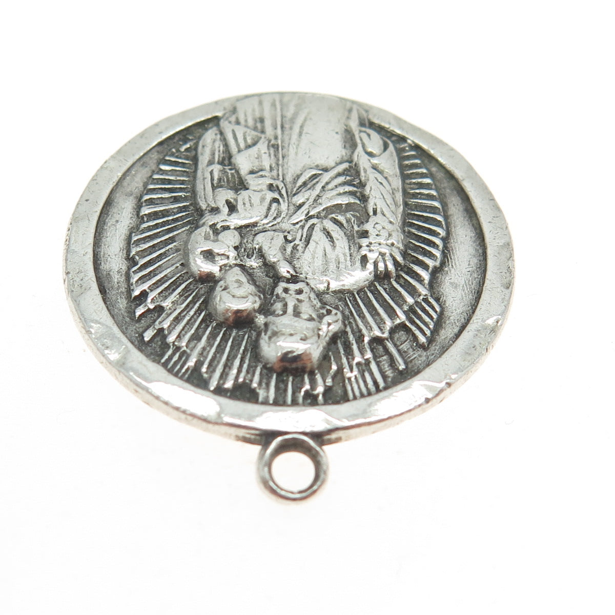 BLI 925 Sterling Silver Antique Art Deco St. Joseph Religious Pendant