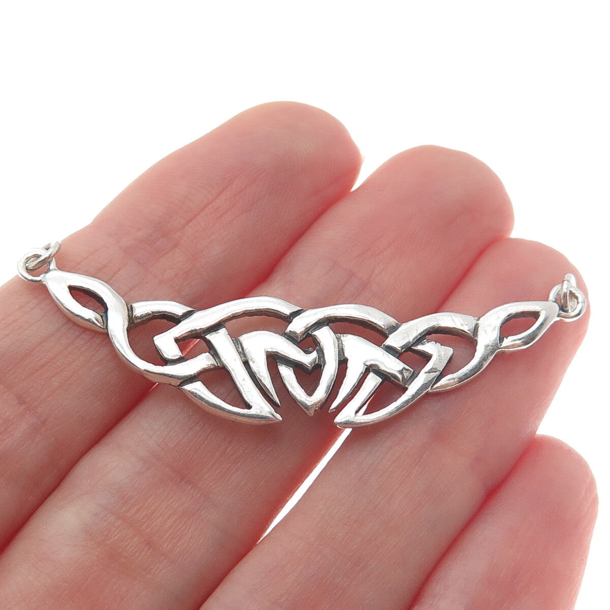 925 Sterling Silver Vintage Celtic Knot Centerpiece Pendant