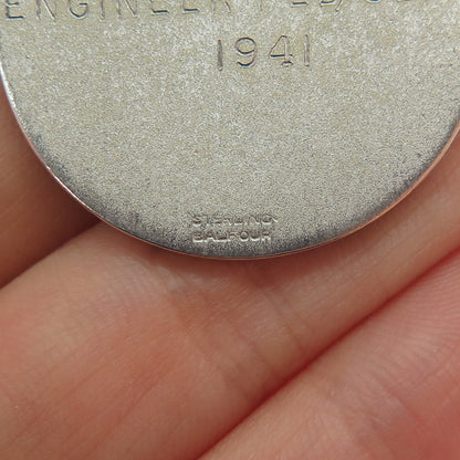 BALFOUR 925 Sterling Antique 1941 NYU Reserve Officers' Training Corps Pendant
