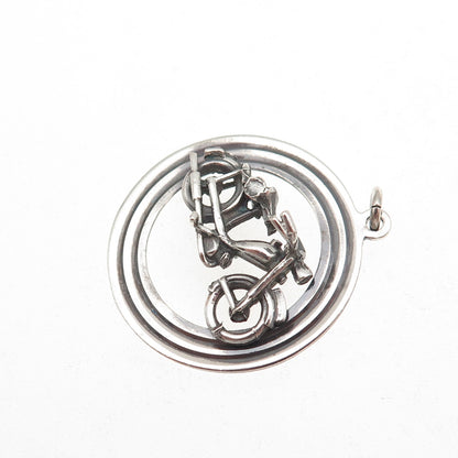Payton Pepper & Sons 925 Sterling Silver Vintage 1969 Birmingham Bicycle Pendant