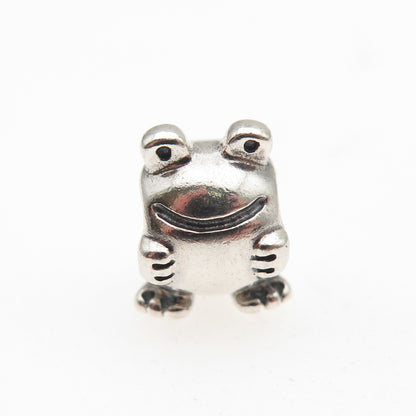 Pandora 925 Sterling Silver Frog Slide Bead Charm
