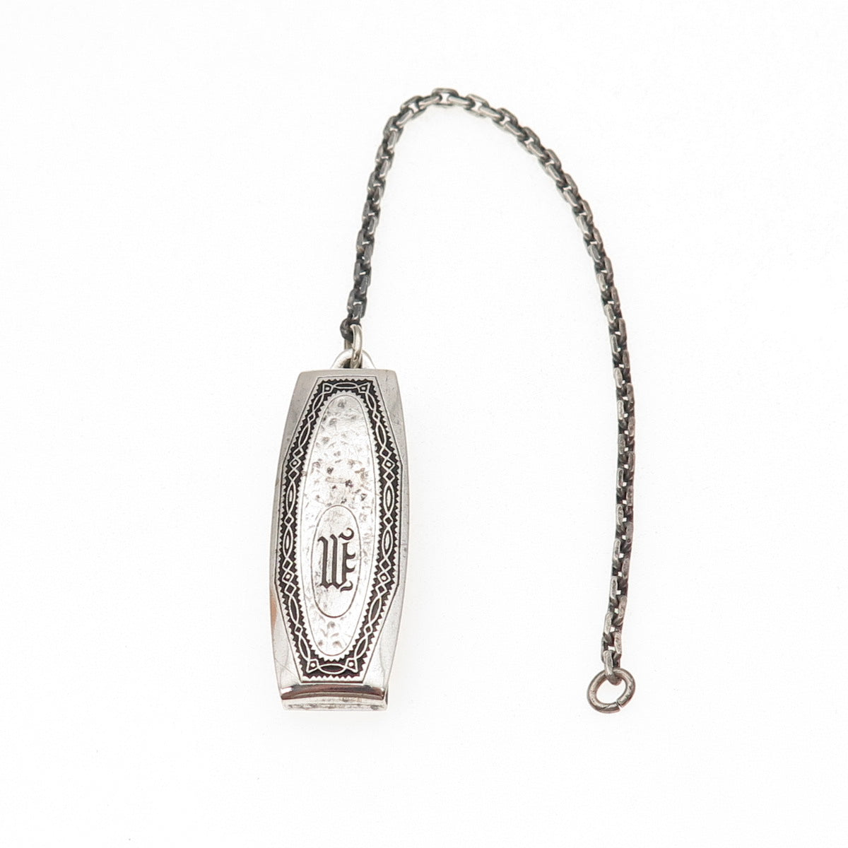 Hickok 925 Sterling Antique Art Deco Letter M Beltogram Pocket Watch Belt Loop