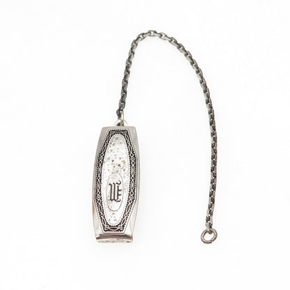 Hickok 925 Sterling Antique Art Deco Letter M Beltogram Pocket Watch Belt Loop