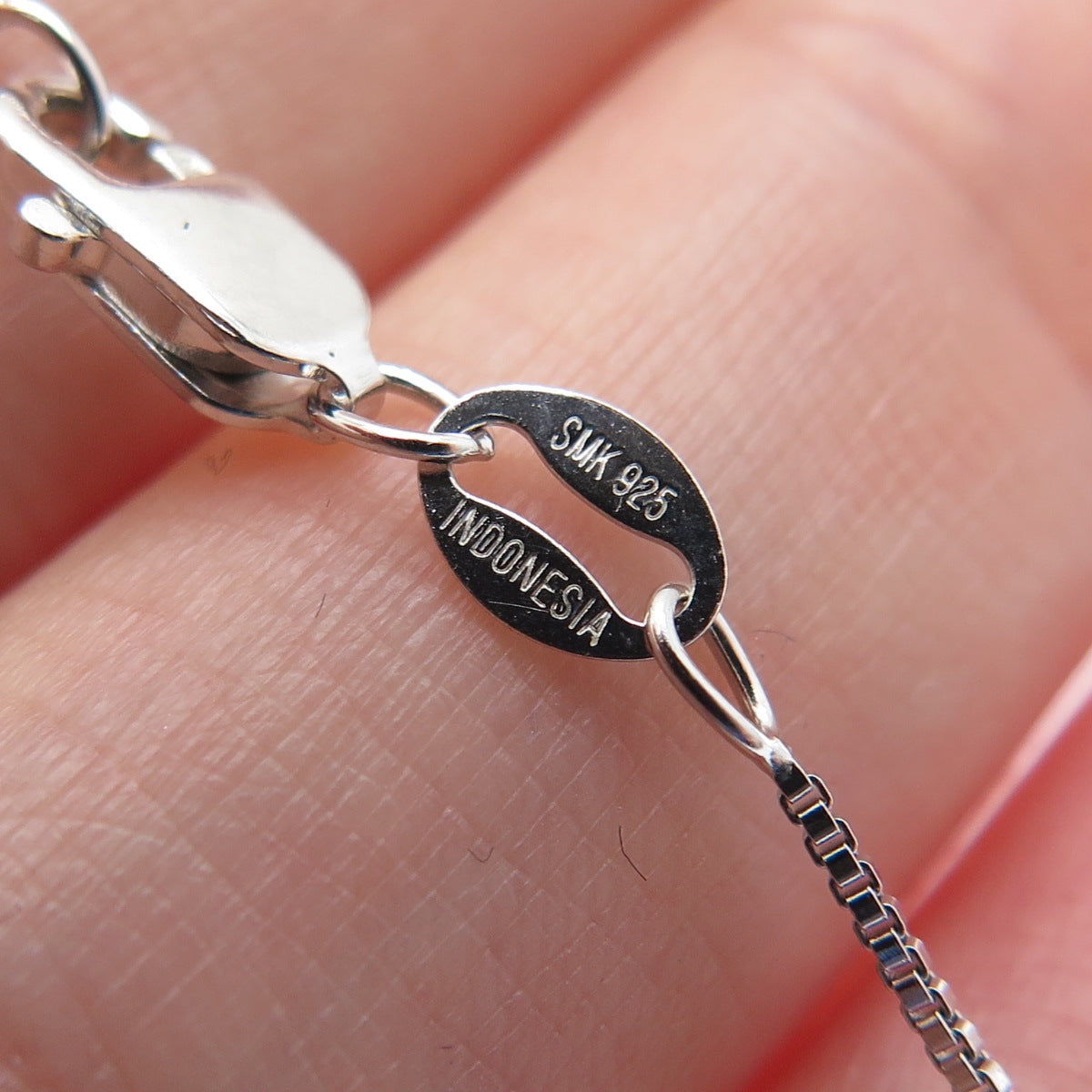 925 Sterling Silver Real Emerald-Cut Amethyst & C Z Box Chain Necklace 18"