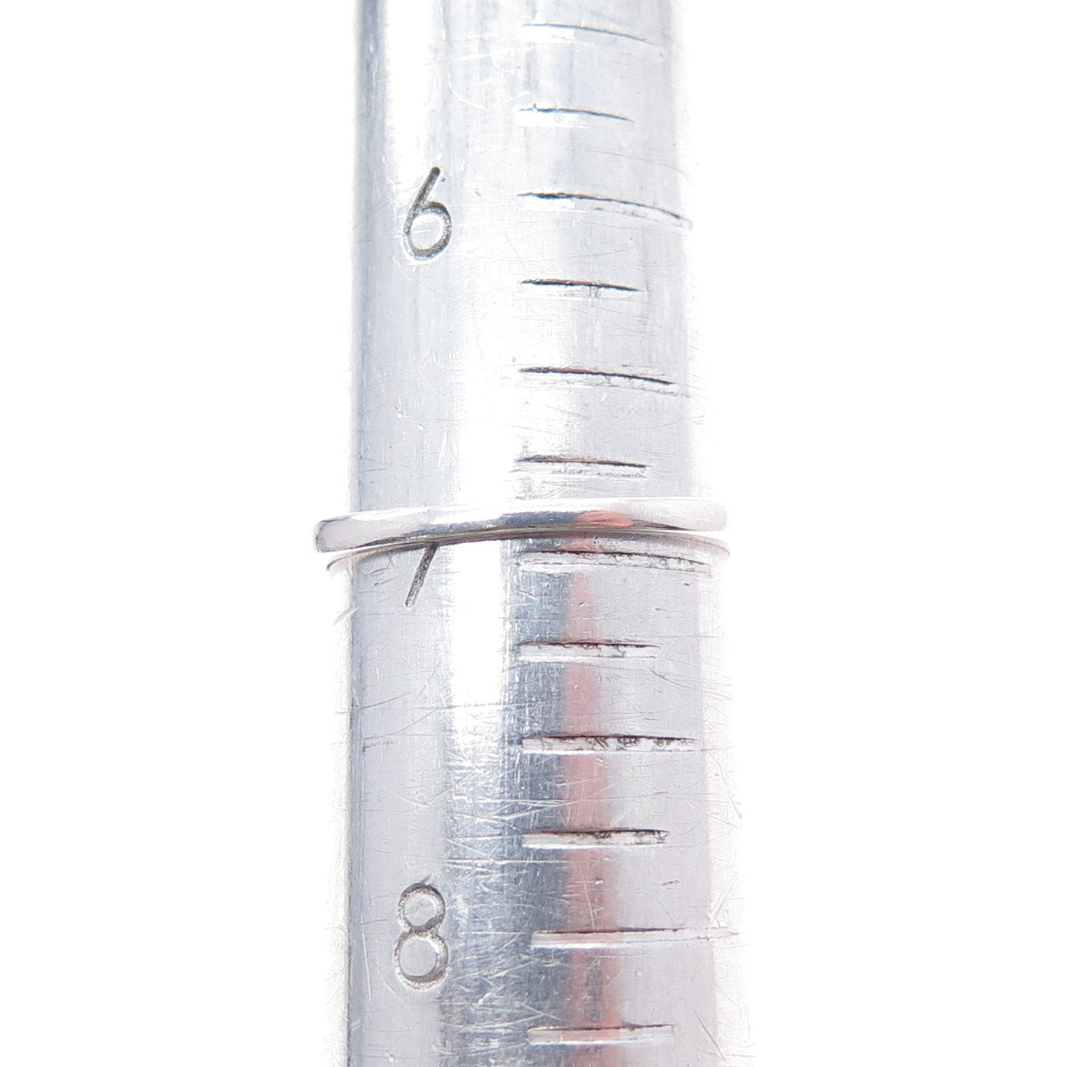 925 Sterling Silver Vintage Real Round-Cut Amethyst Ring Size 7