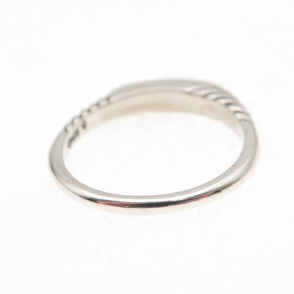 Carolyn Pollack 925 Sterling Silver Vintage Real MOP Inlay Stackable Ring Size 8