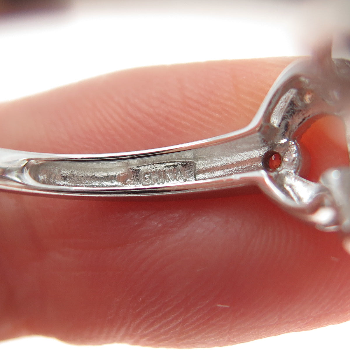 925 Sterling Silver Round & Princess-Cut C Z Sparkle Square Ring Size 9