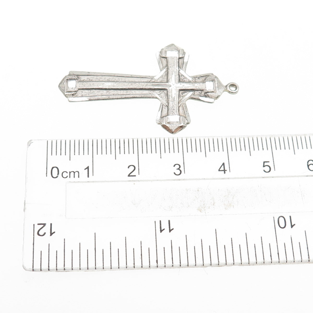 BLISS 925 Sterling Silver Vintage Cross Oxidized Charm Pendant