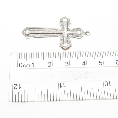 BLISS 925 Sterling Silver Vintage Cross Oxidized Charm Pendant