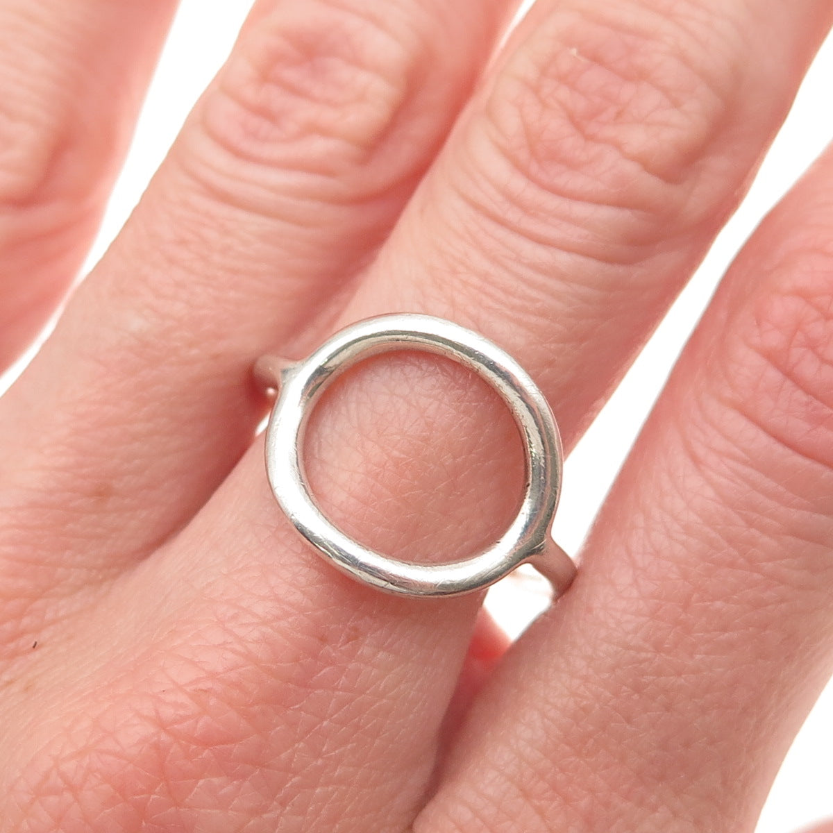 Silpada 925 Sterling Silver Vintage Karma Open Circle Ring Size 10