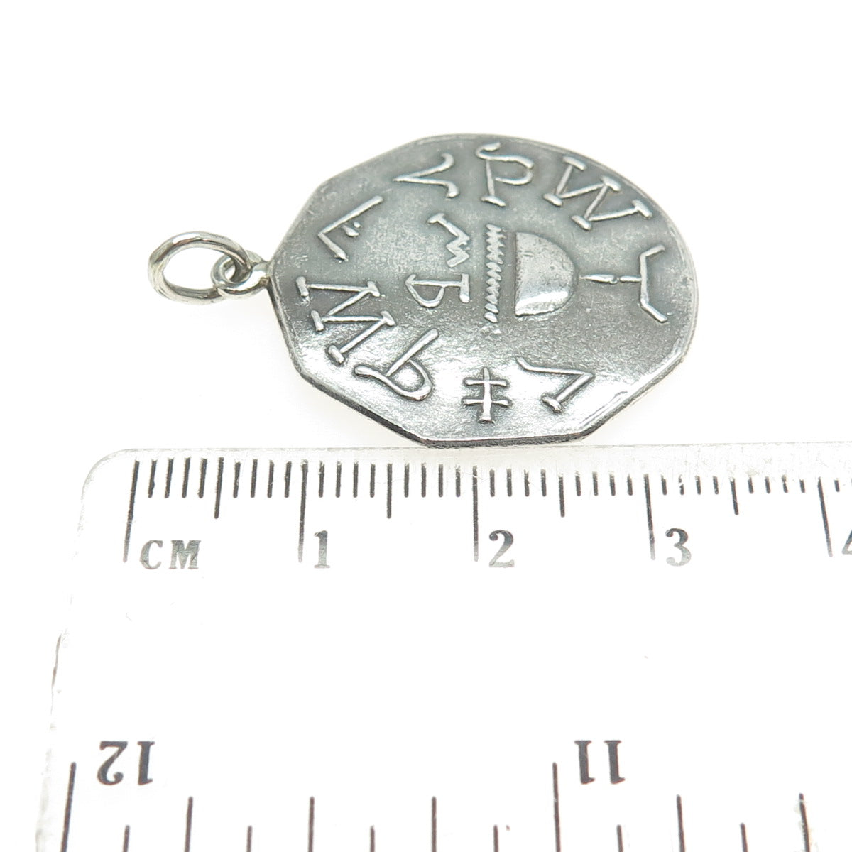 925 Sterling Silver Antique Masonic "Penny" Evening Star Westfield MA Pendant