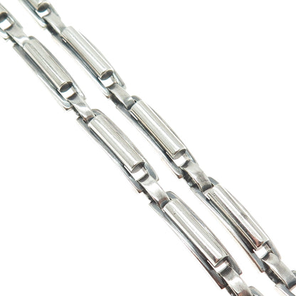 HANS HANSEN 925S Sterling Silver Vintage Denmark Bar Chain Necklace 16"