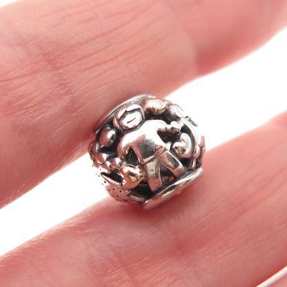 PANDORA 925 Sterling Silver & Gold Family Forever Slide Bead Charm