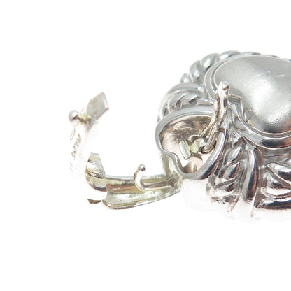 ROBERT LEE MORRIS 925 Sterling Silver Round-Cut C Z Heart Pendant
