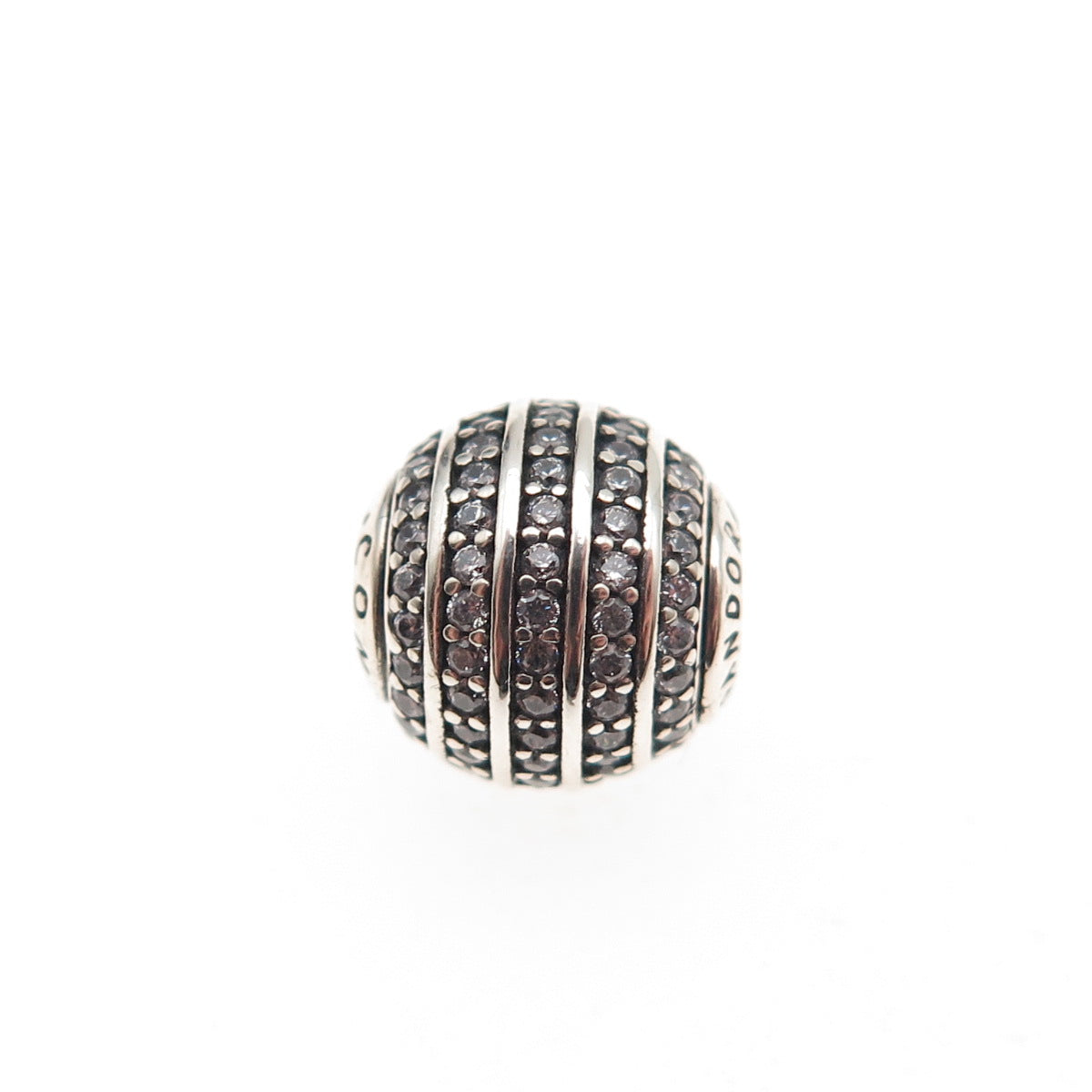 Pandora 925 Sterling Silver C Z Essence Confidence Slide Bead Charm