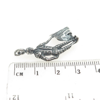 925 Sterling Silver Vintage Matador Rodeo Charm Pendant