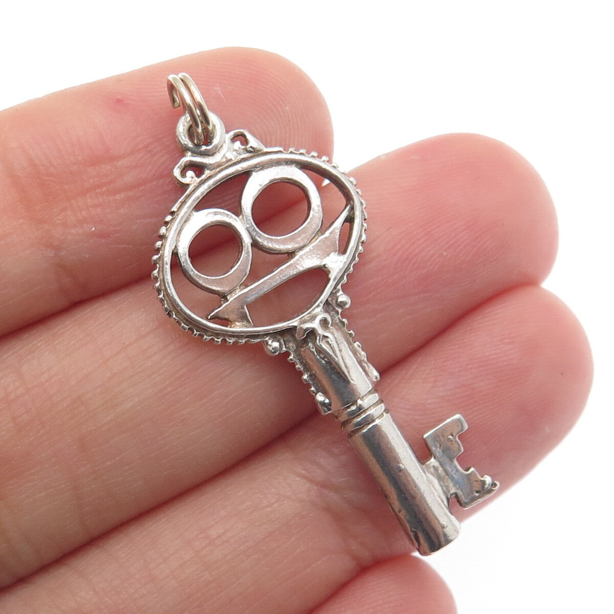 925 Sterling Silver Vintage Key to Heaven Charm Pendant