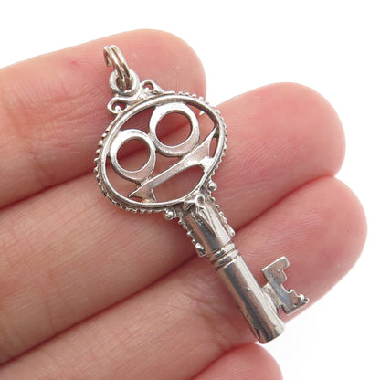 925 Sterling Silver Vintage Key to Heaven Charm Pendant