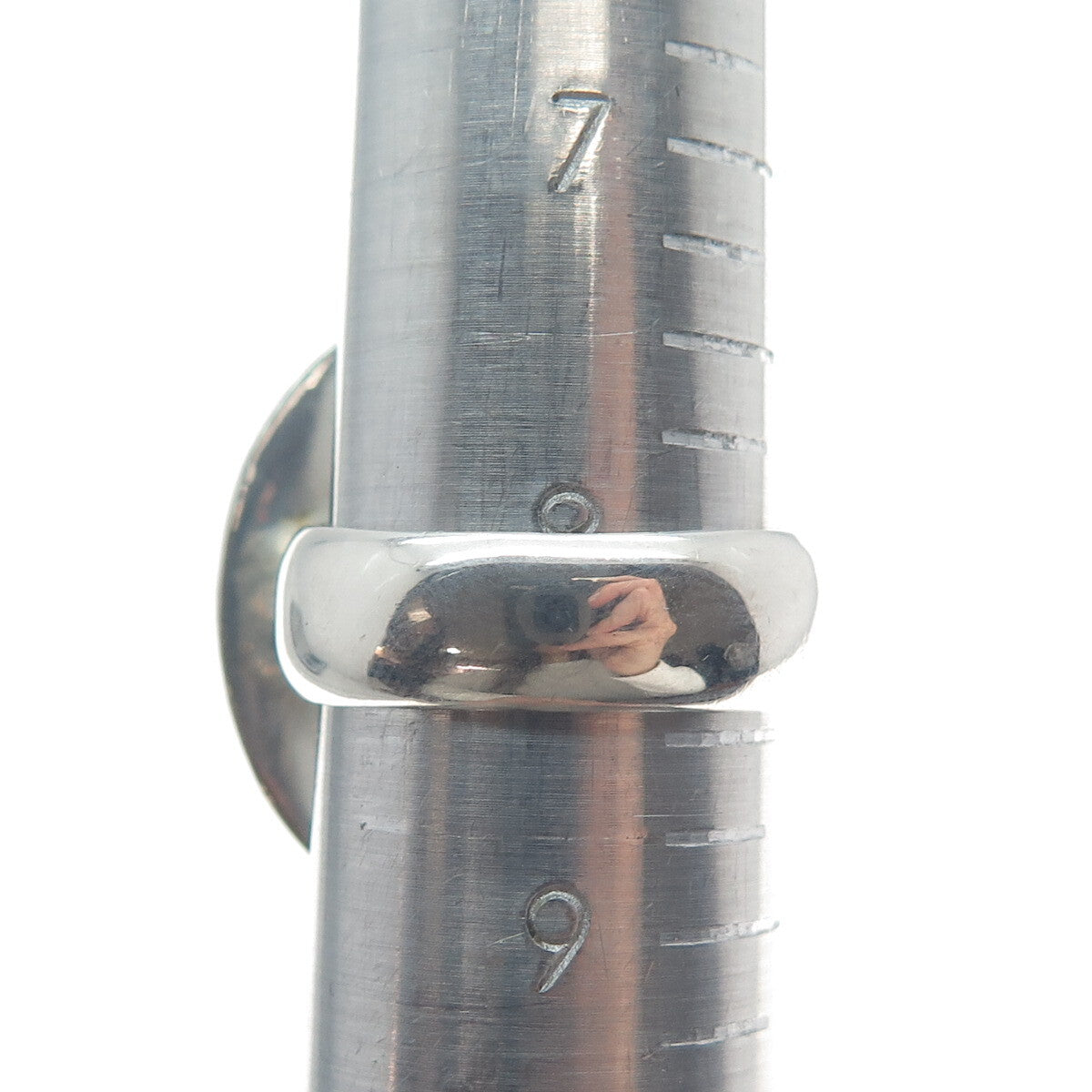 925 Sterling Silver Vintage Clear Glass Granulated Oxidized Ring Size 8.5