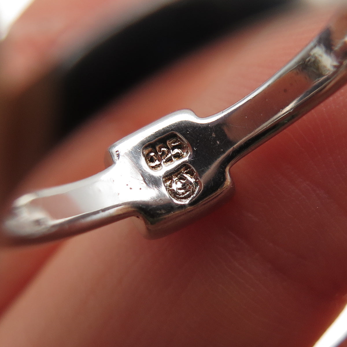 925 Sterling Silver Vintage Real Square-Cut Opal Ring Size 7