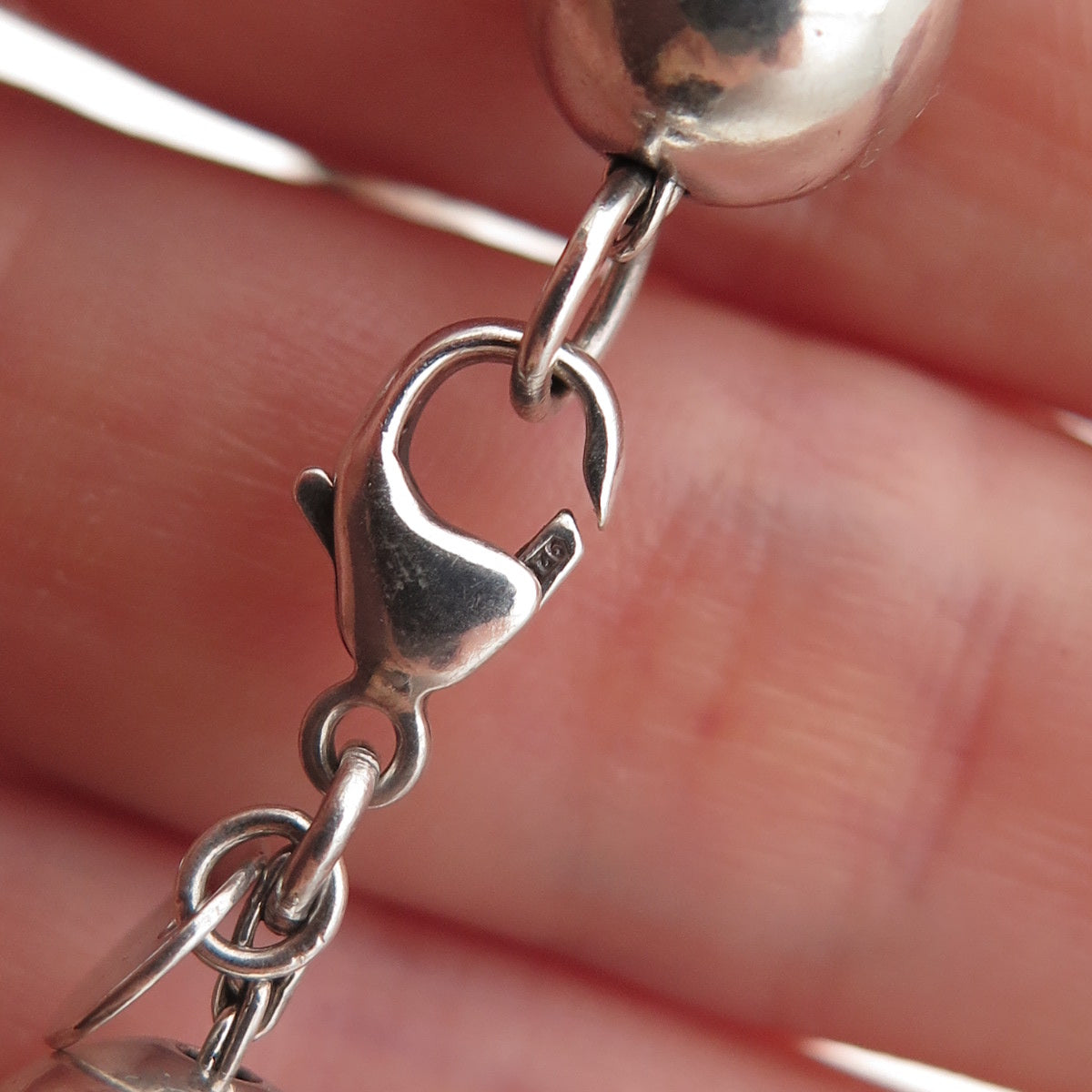 Tiffany & Co. 925 Sterling Silver Vintage HardWear Ball Beaded Bracelet 7.25"