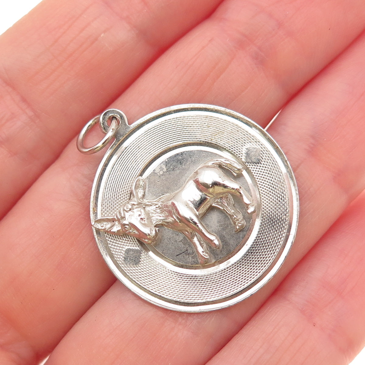 925 Sterling Silver Vintage Donkey Charm Pendant