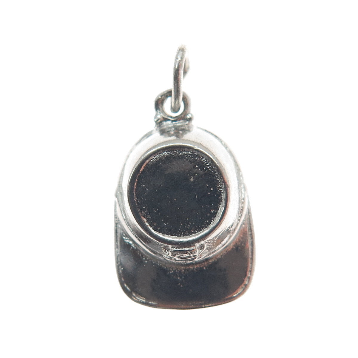 KINNEY 925 Sterling Silver Antique Art Deco Hat Minimalist Charm Pendant