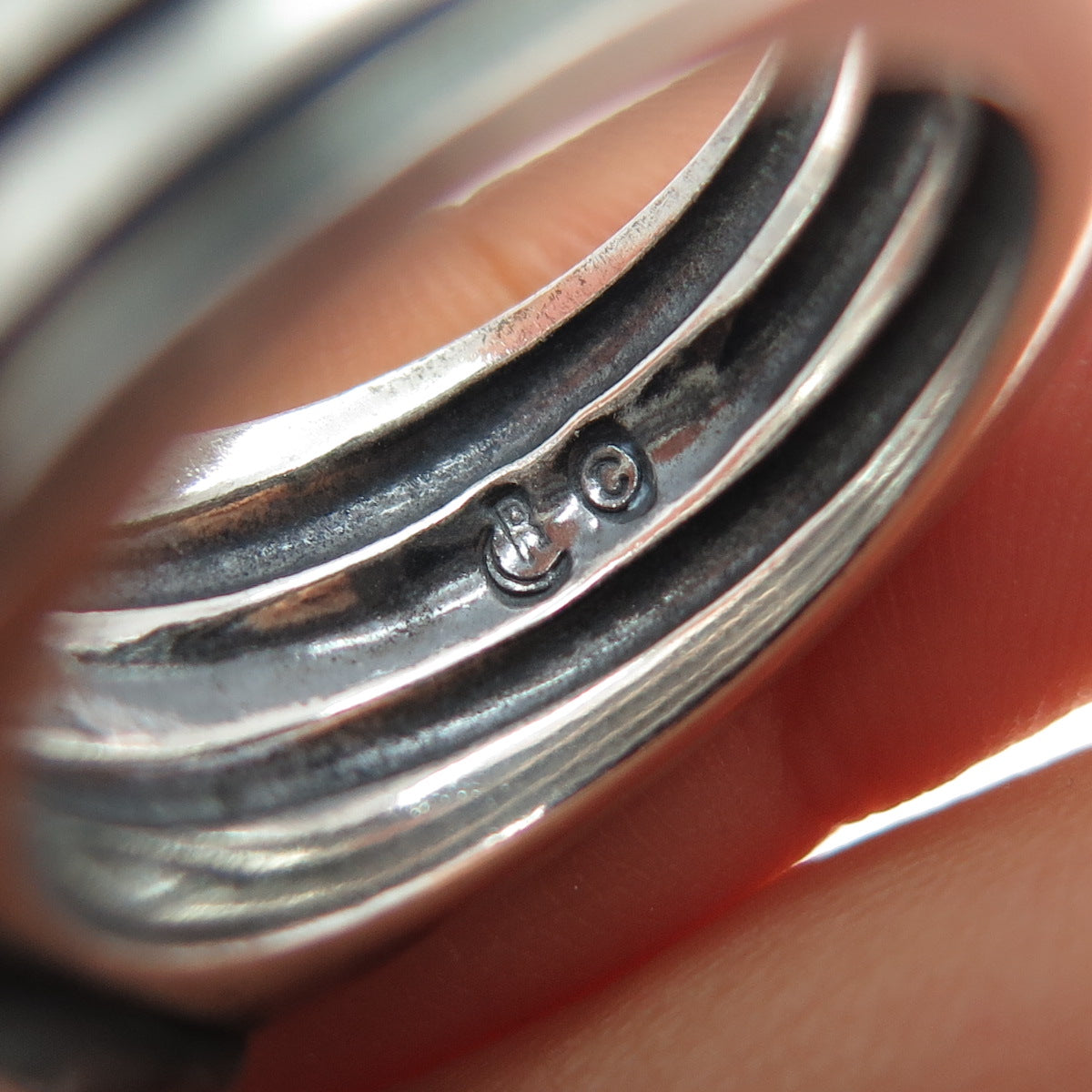 CODY Santa Fe 925 Sterling Silver Vintage Real Lapis Lazuli Ring Size 8.25