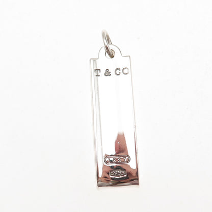 Tiffany & Co. 925 Sterling Silver Vintage 1837 Collection Bar Charm Pendant