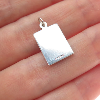 925 Sterling Silver Enamel You Don't See Me Crying About It Minimalist Pendant