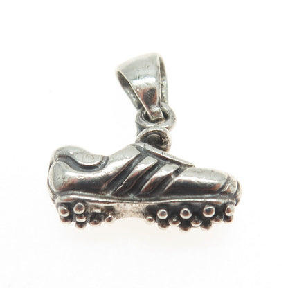 925 Sterling Silver Vintage Football Boots 3D Pendant