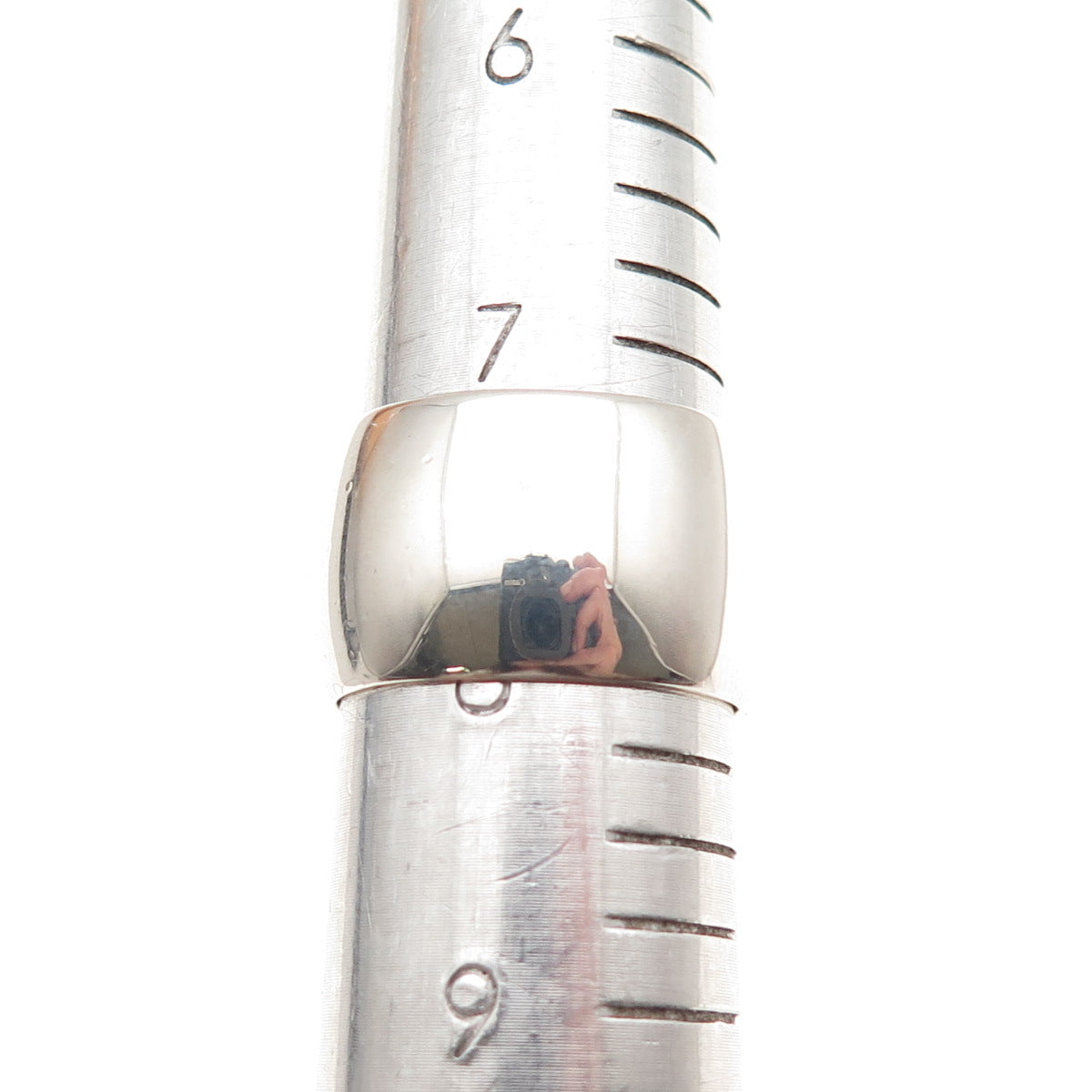 925 Sterling Silver Vintage Wide Cigar Band Ring Size 8