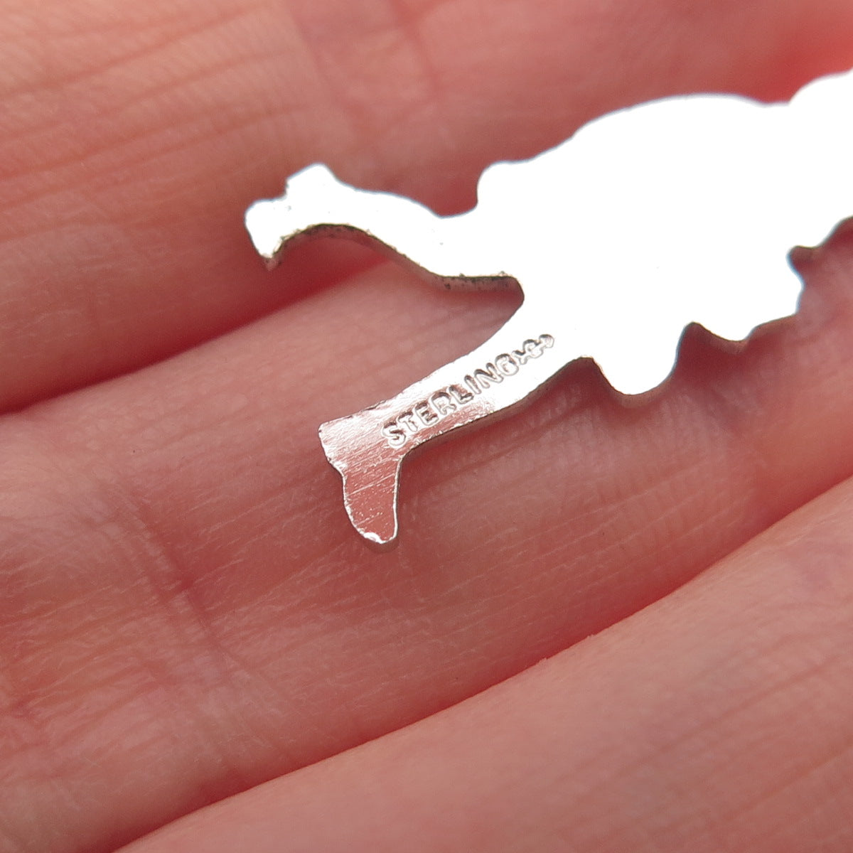 Griffith & Sons Sterling Silver Vintage First Day of School Girl Charm Pendant