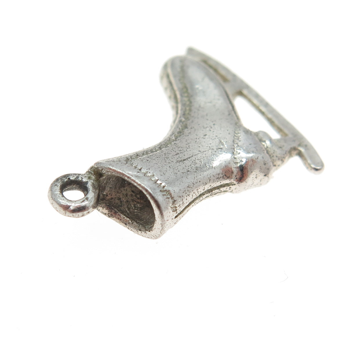 925 Sterling Silver Vintage Ice Skating Shoe 3D Charm Pendant