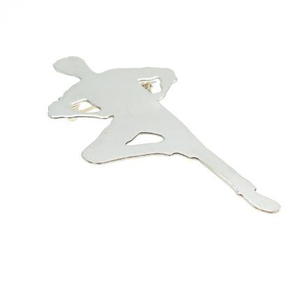 SANDY BAKER 925 Sterling Silver Vintage Modernist Sportsman Pin Brooch