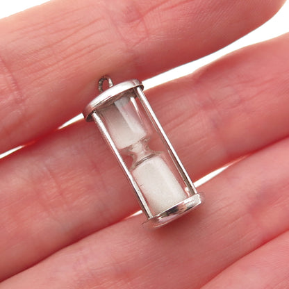 Griffith & Sons 925 Sterling Silver Antique Art Deco Hourglass 3D Mini Pendant