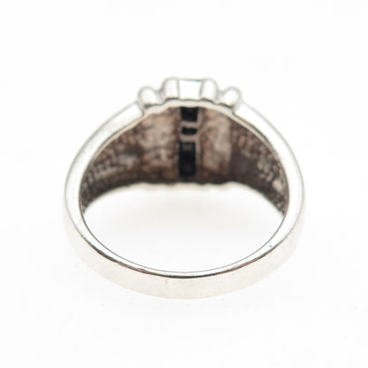 Bijoux D'Amour JBNI 925 Sterling Silver Vintage Real Sapphire Ring Size 7.75