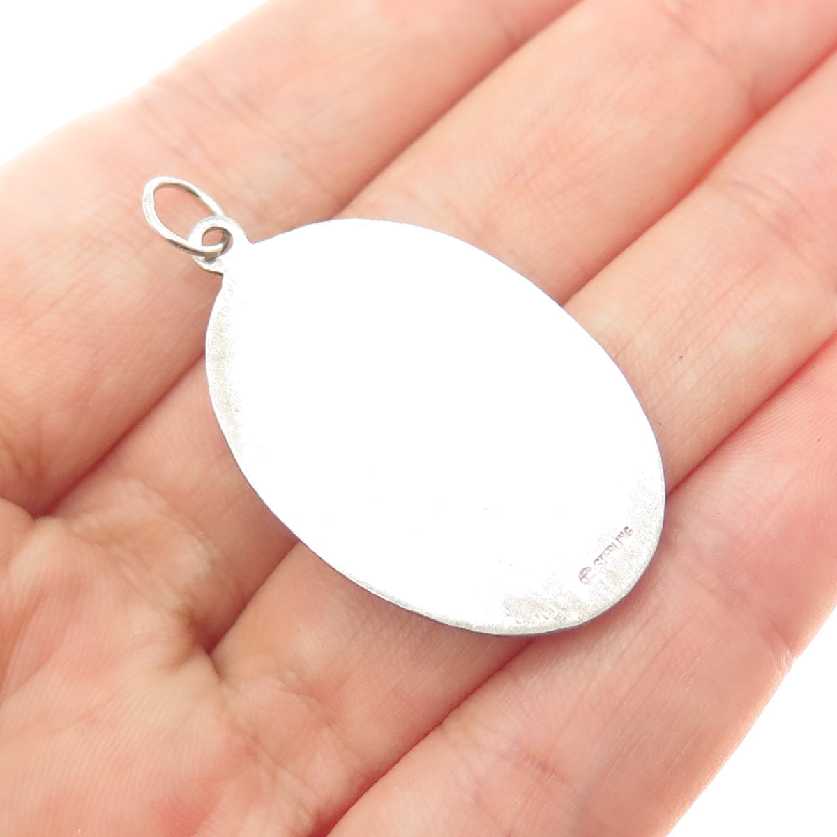 925 Sterling Silver Vintage St. Christopher Religious Medal Charm Pendant