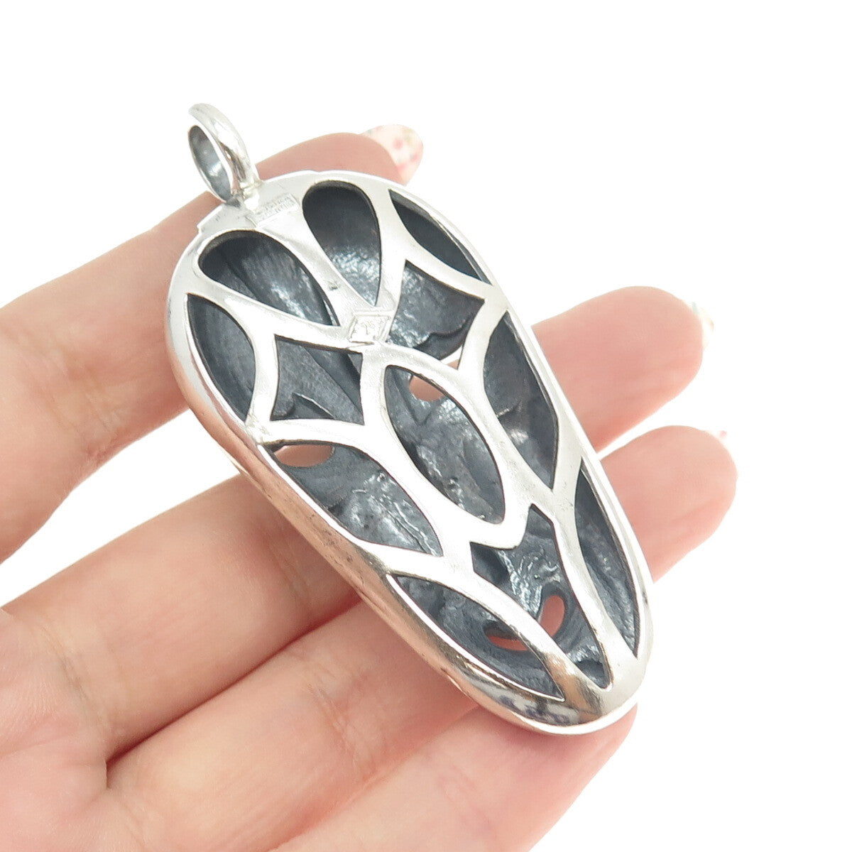 INDUSTRIA ARGENTINA 925 Sterling Silver Vintage Tribal Mask Pendant