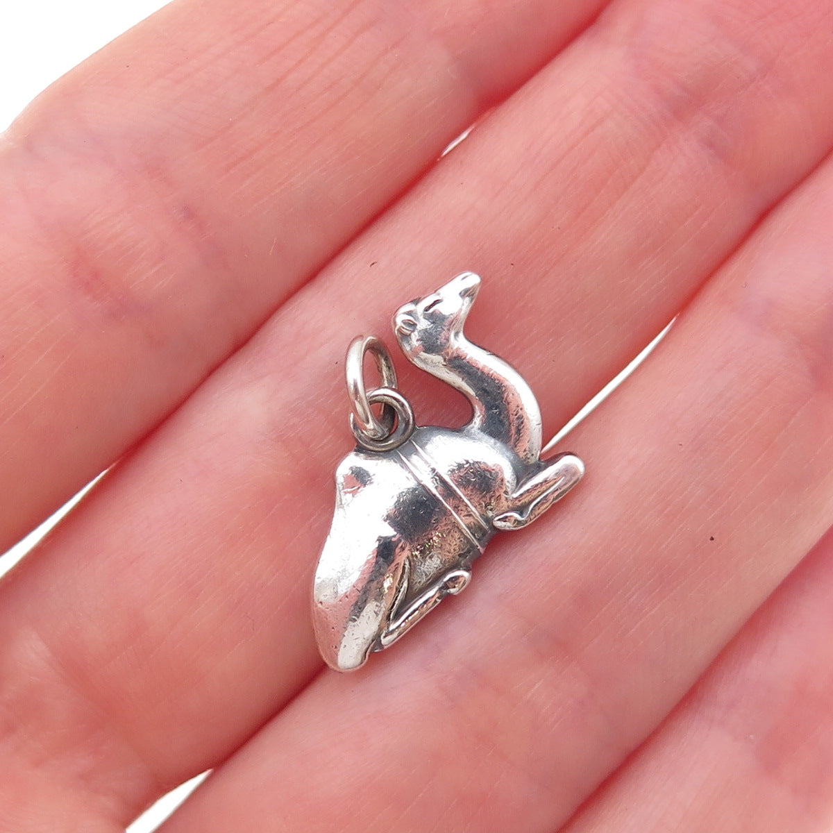 Georg Jensen 925S Sterling Silver Vintage Denmark Camel Oxidized Charm Pendant